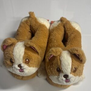 Corgis Slippers Mens Large XL 12 13 Fleece